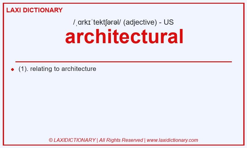 Definition architectural in American English