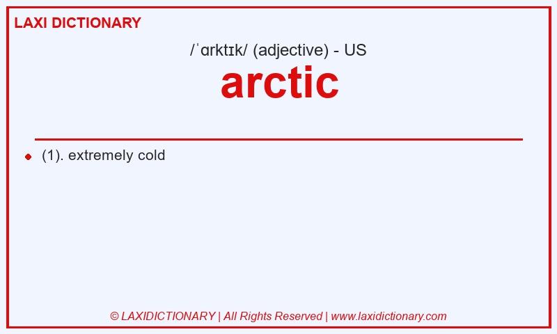 Definition arctic in American English