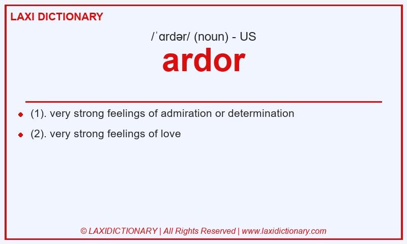 Definition ardor in American English