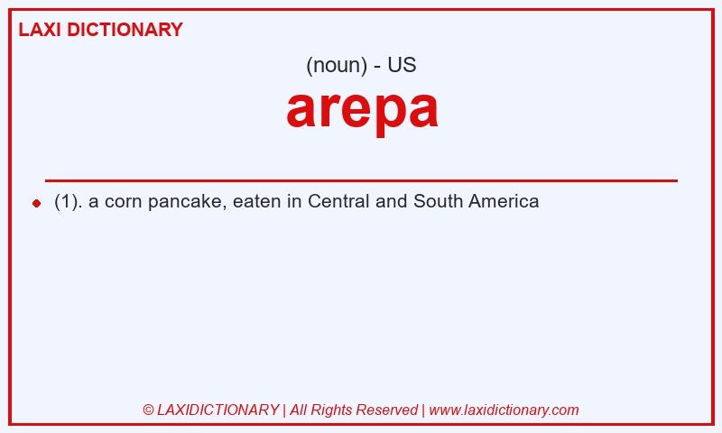 Definition arepa in American English