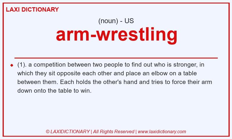 Definition arm-wrestling in American English