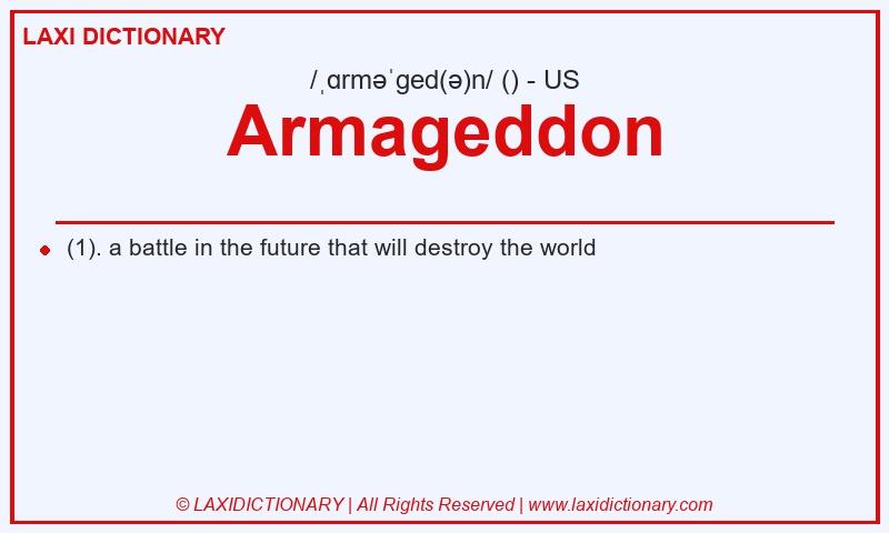 Definition Armageddon in American English