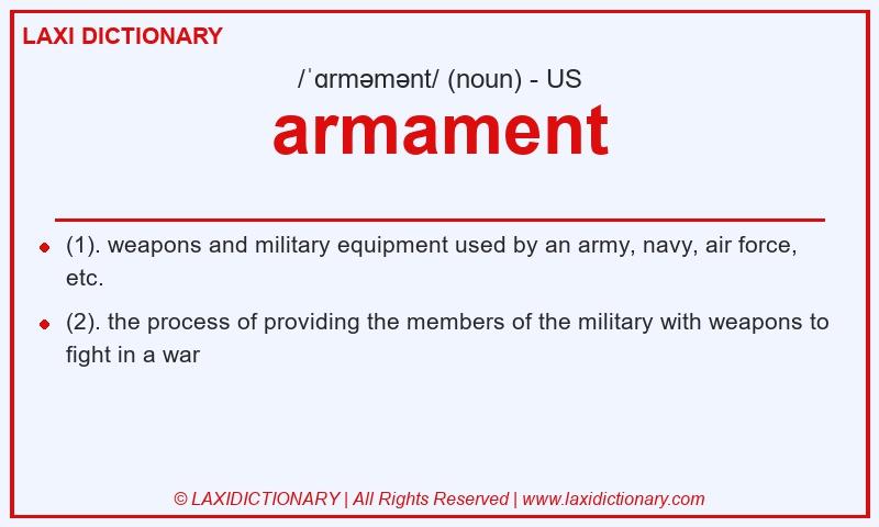 Definition armament in American English