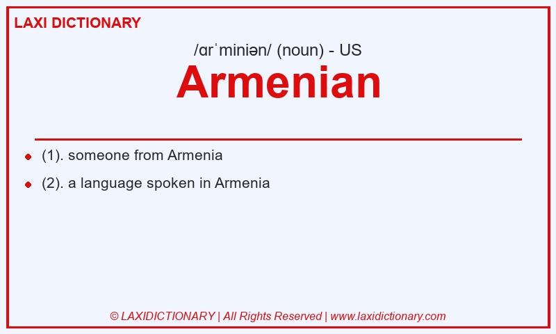 Definition Armenian in American English