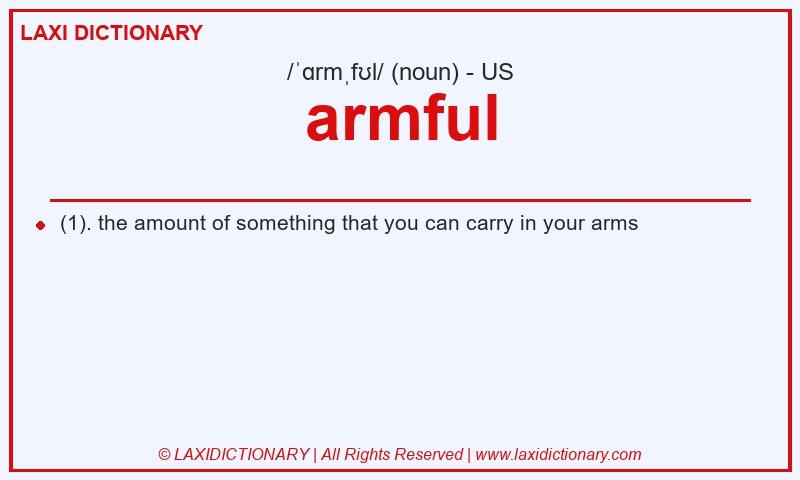 Definition armful in American English