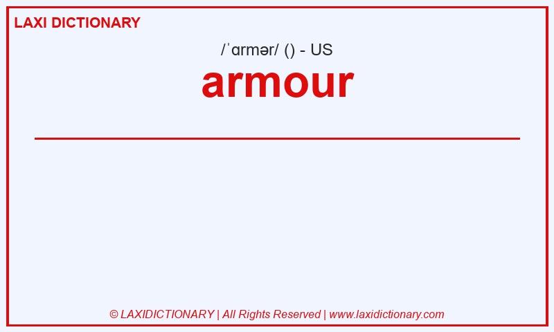 Definition armour in American English