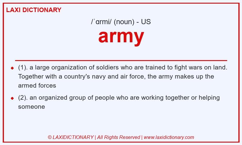 Definition army in American English