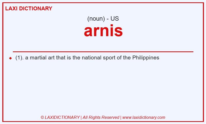 Definition arnis in American English
