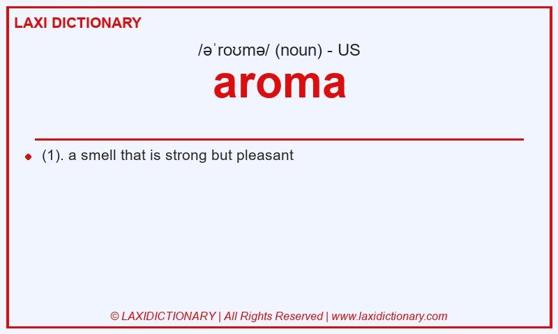 Definition aroma in American English