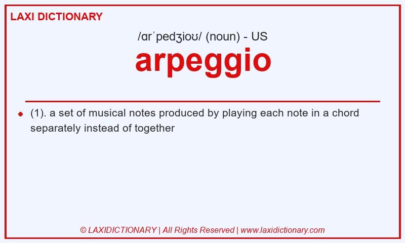 Definition arpeggio in American English
