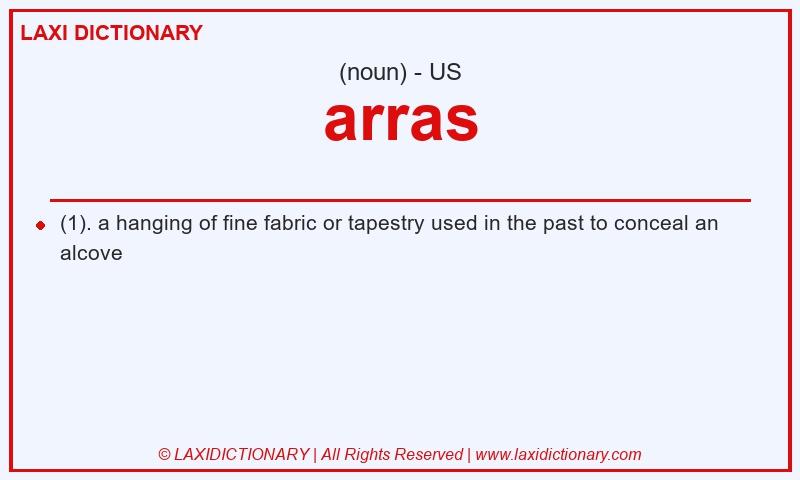 Definition arras in American English