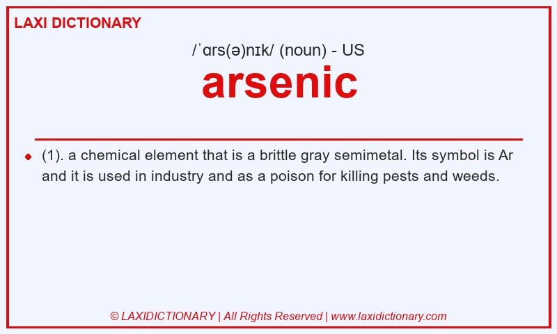 Definition arsenic in American English