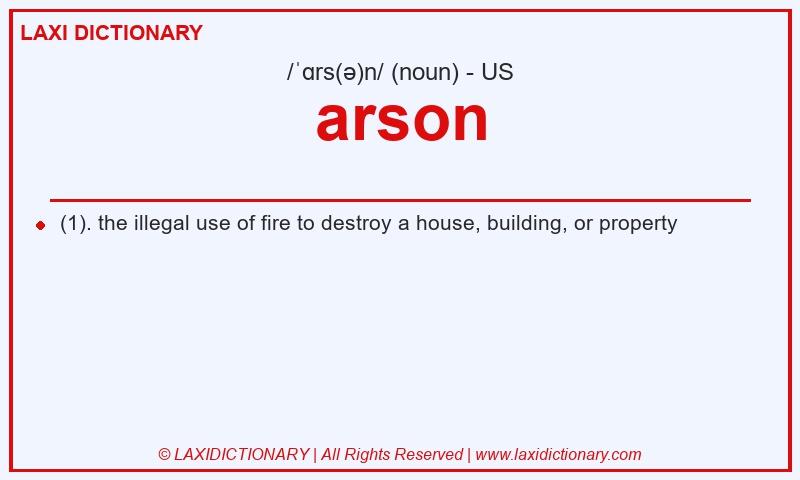 Definition arson in American English
