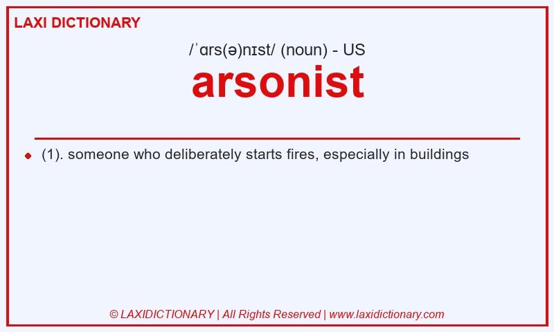 Definition arsonist in American English