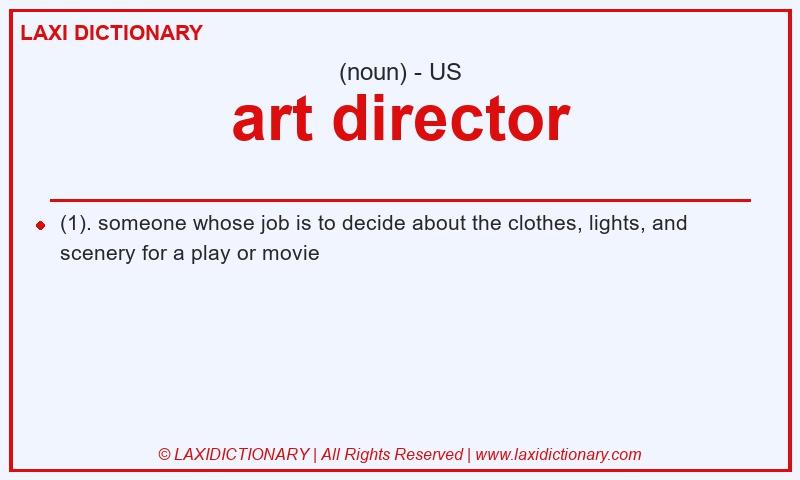 Definition art director in American English