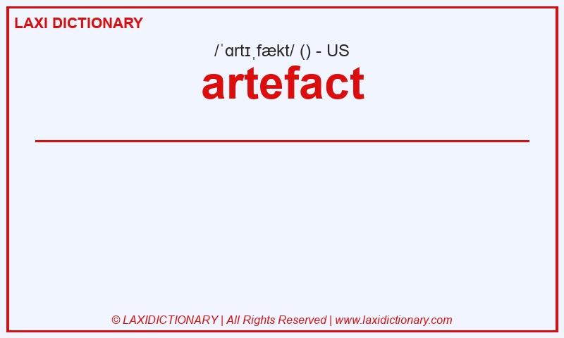 Definition artefact in American English
