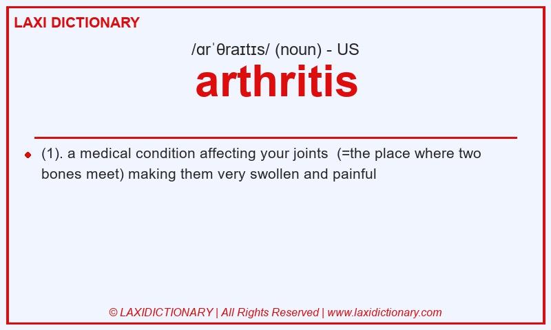 Definition arthritis in American English
