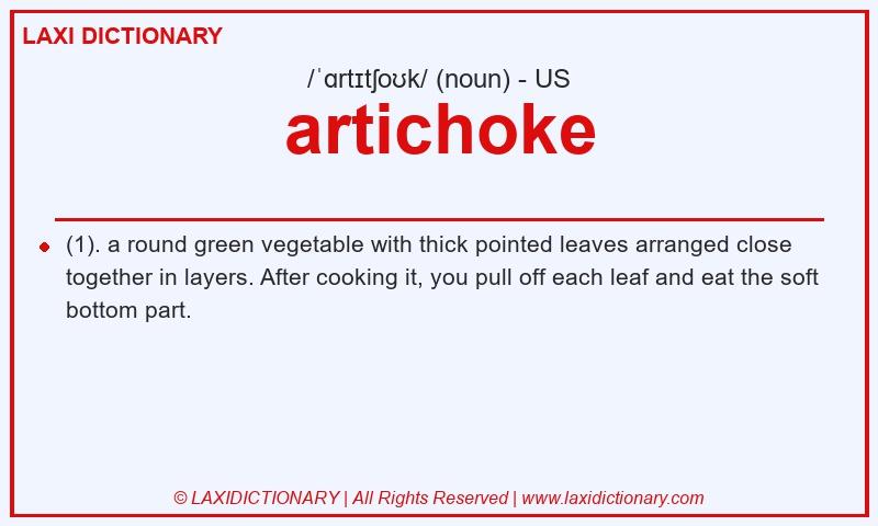 Definition artichoke in American English