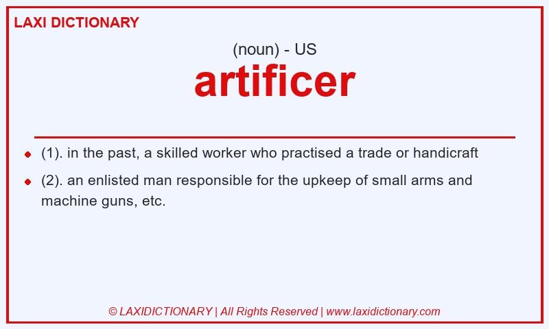 Definition artificer in American English