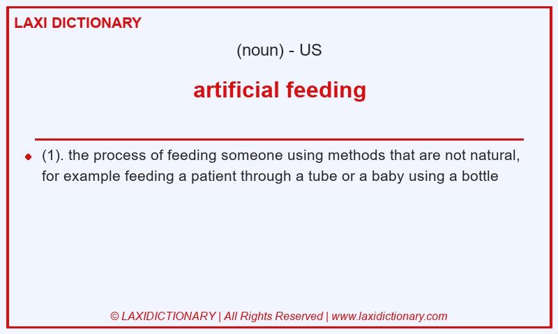 Definition artificial feeding in American English