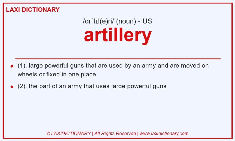 Definition artillery in American English