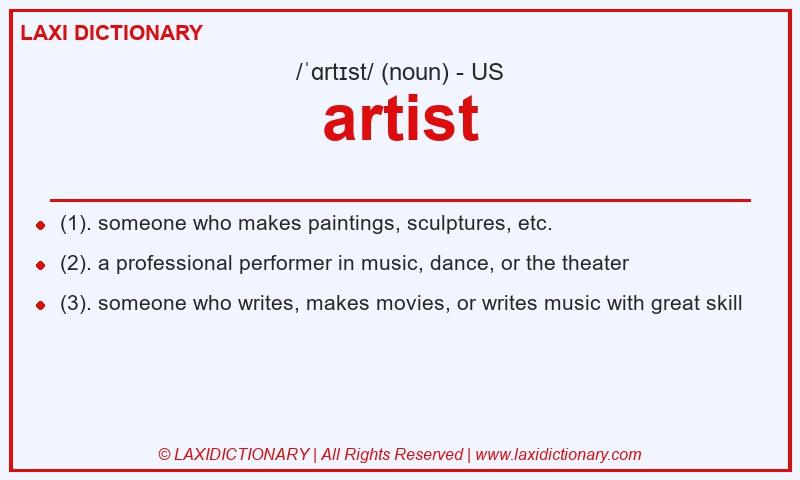 Definition artist in American English