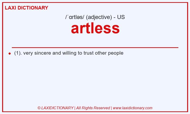 Definition artless in American English