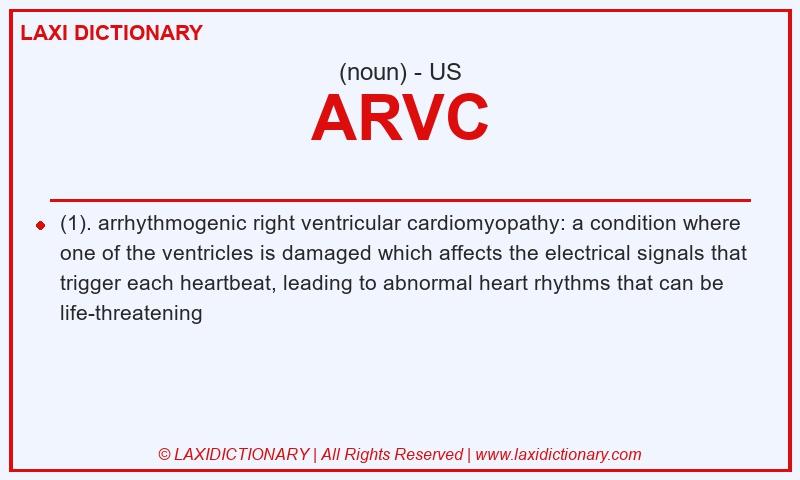 Definition ARVC in American English