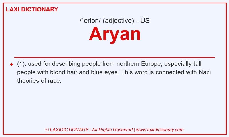 Definition Aryan in American English