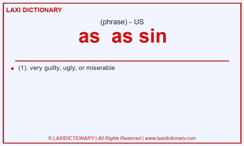 Definition as as sin in American English