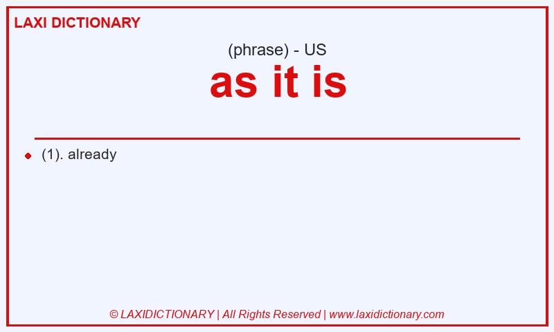 Definition as it is in American English