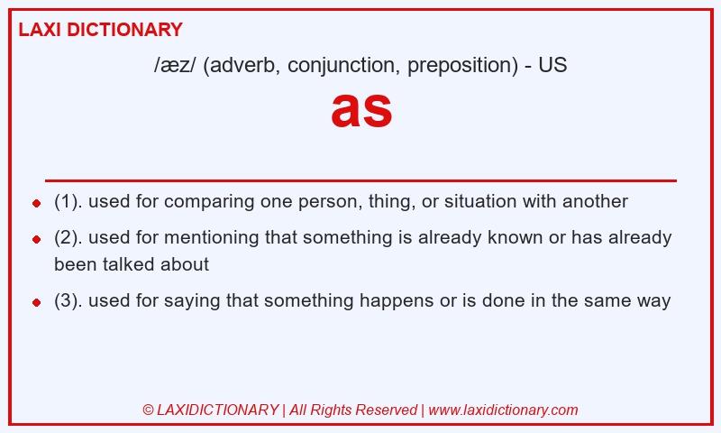 Definition as in American English