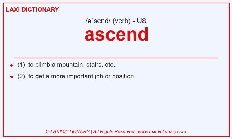 Definition ascend in American English