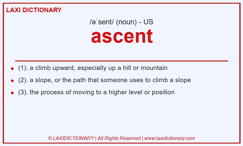 Definition ascent in American English