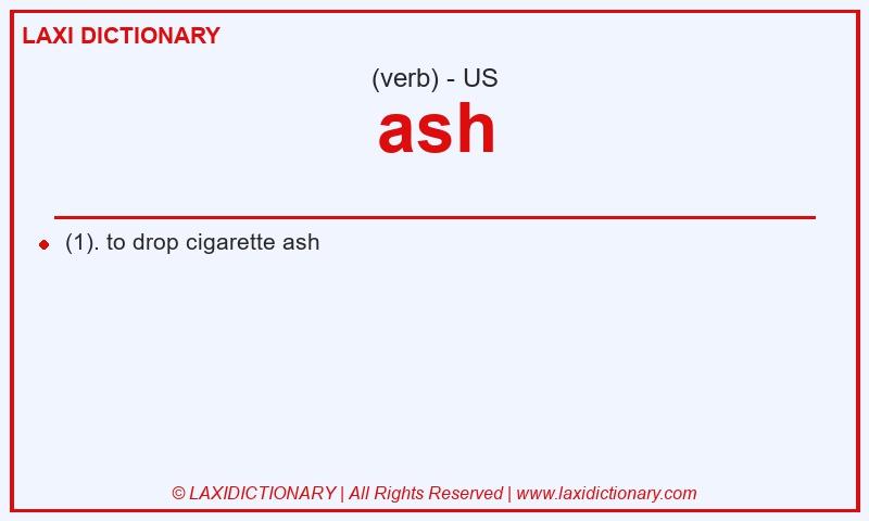Definition ash in American English