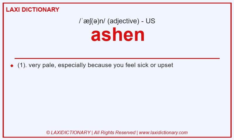 Definition ashen in American English