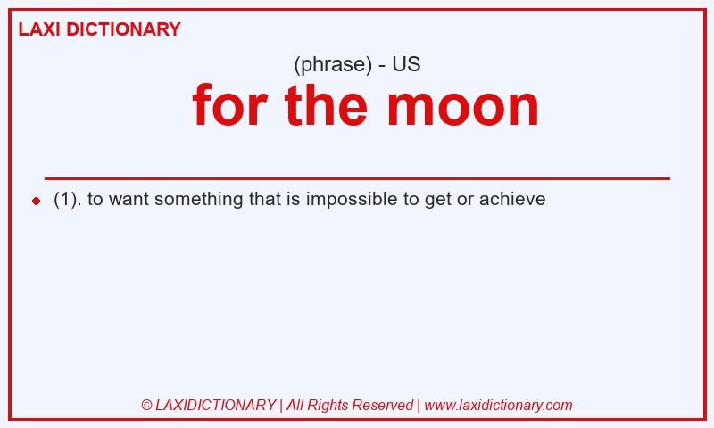 Definition  for the moon in American English