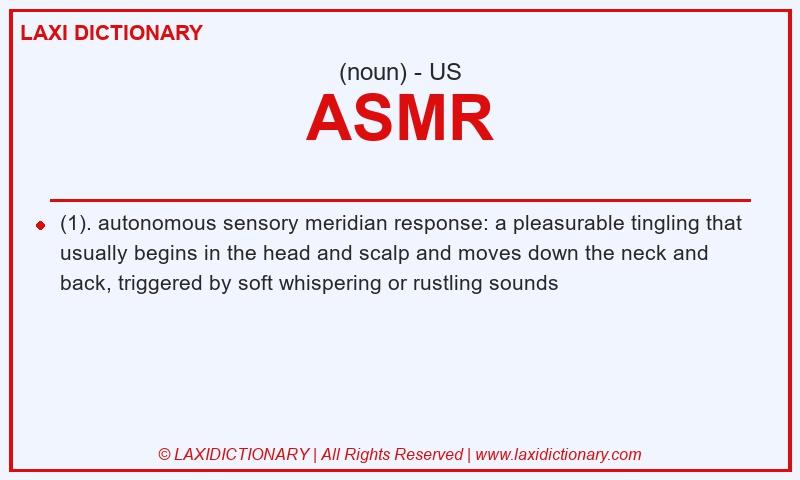 Definition ASMR in American English