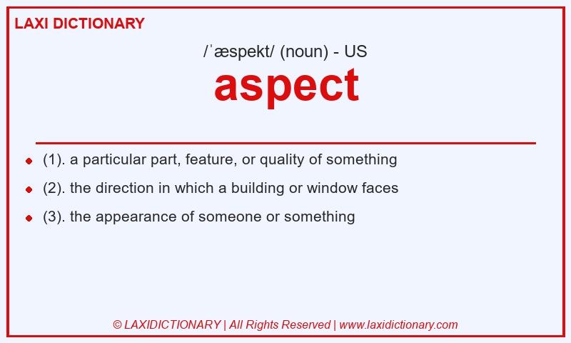 Definition aspect in American English