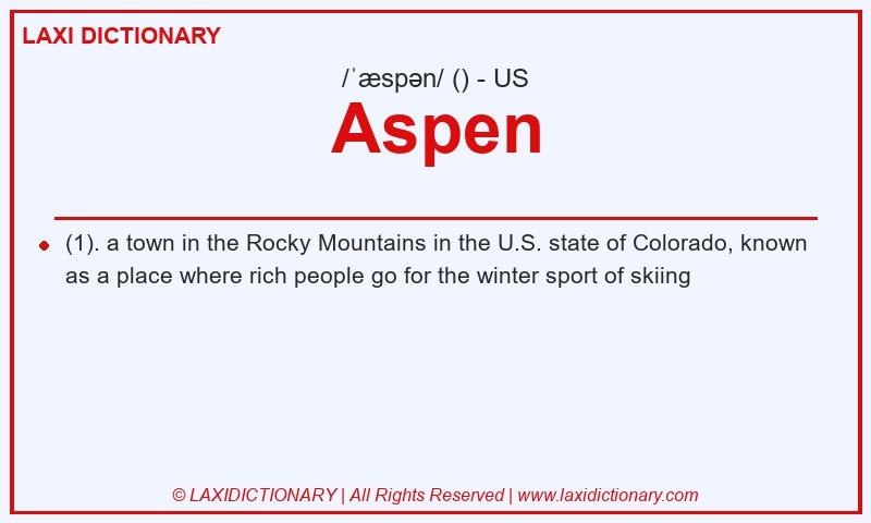 Definition Aspen in American English