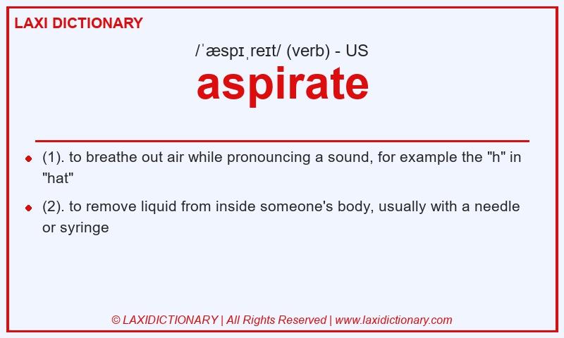 Definition aspirate in American English
