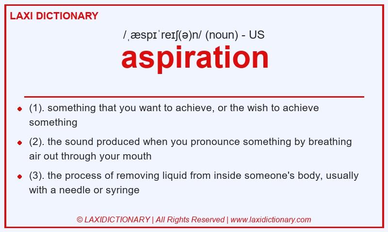 Definition aspiration in American English