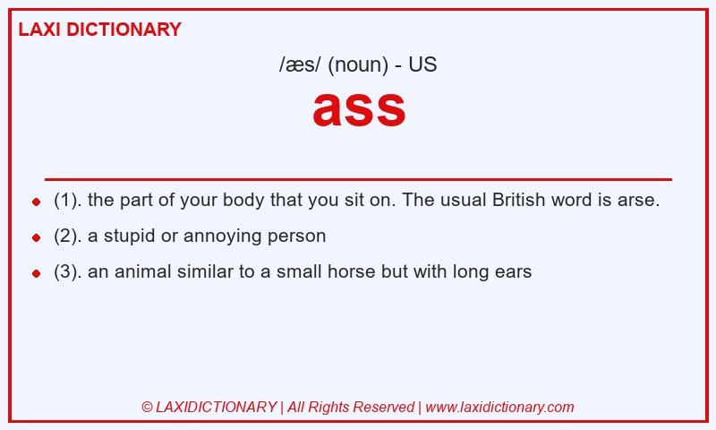 Definition ass in American English