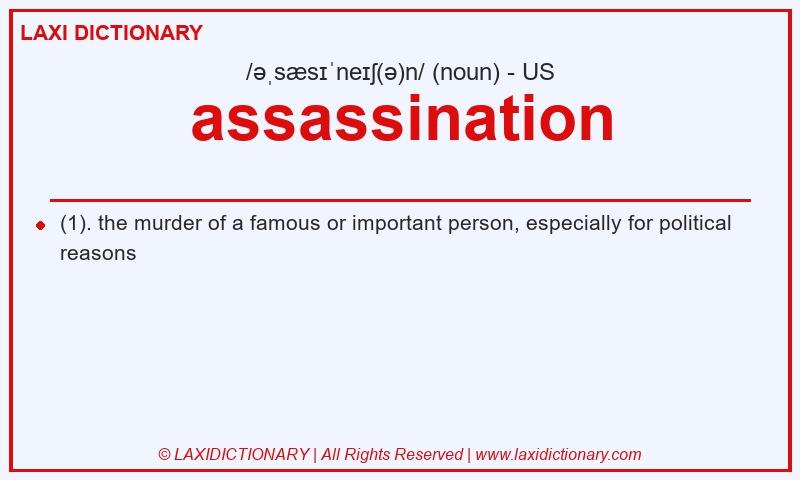 Definition assassination in American English