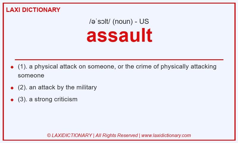 Definition assault in American English