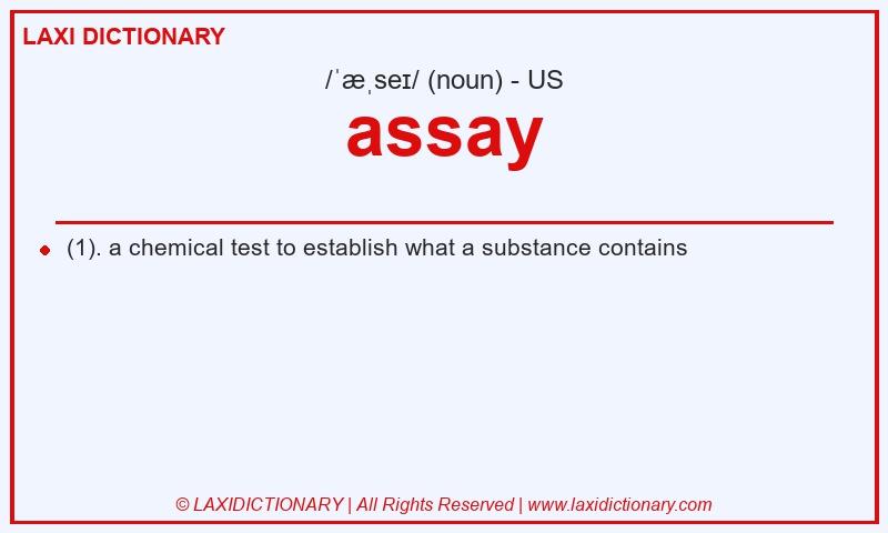 Definition assay in American English