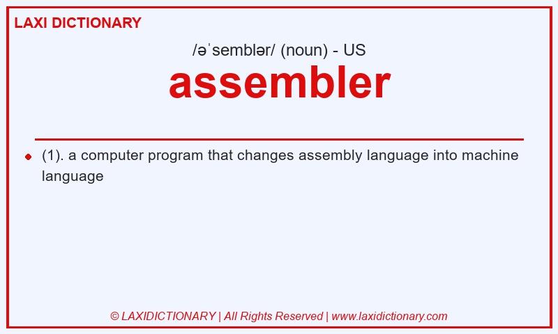 Definition assembler in American English