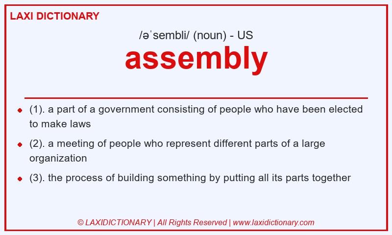 Definition assembly in American English