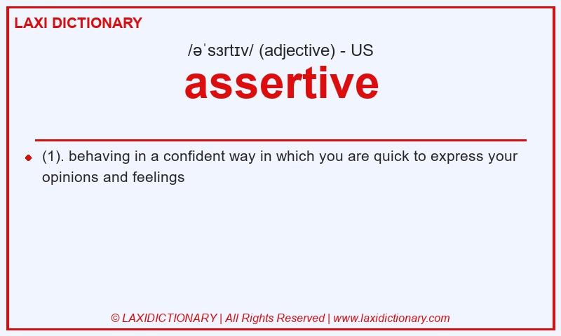 Definition assertive in American English