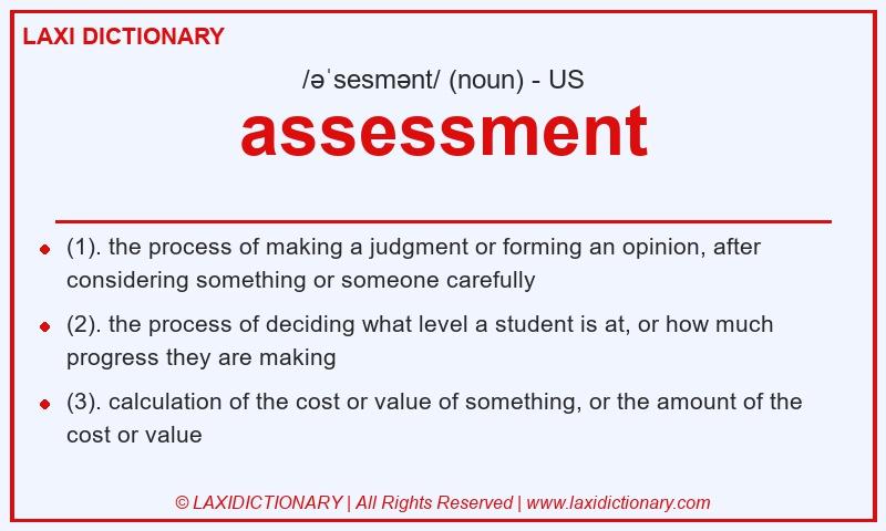 Definition assessment in American English